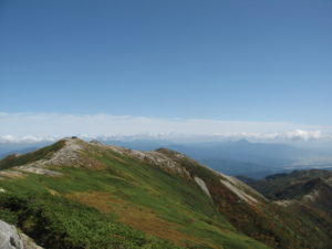 本山小屋と磐梯山